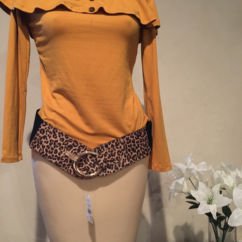 Leopard waist belt
